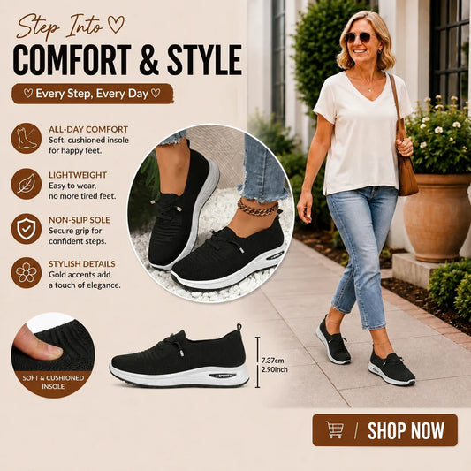 💥 Mega Sale - 50% OFF Best Sellers Today Only! 💥Women's Fashion Lace-Up Mesh Sneakers – Breathable Casual Sport Shoes