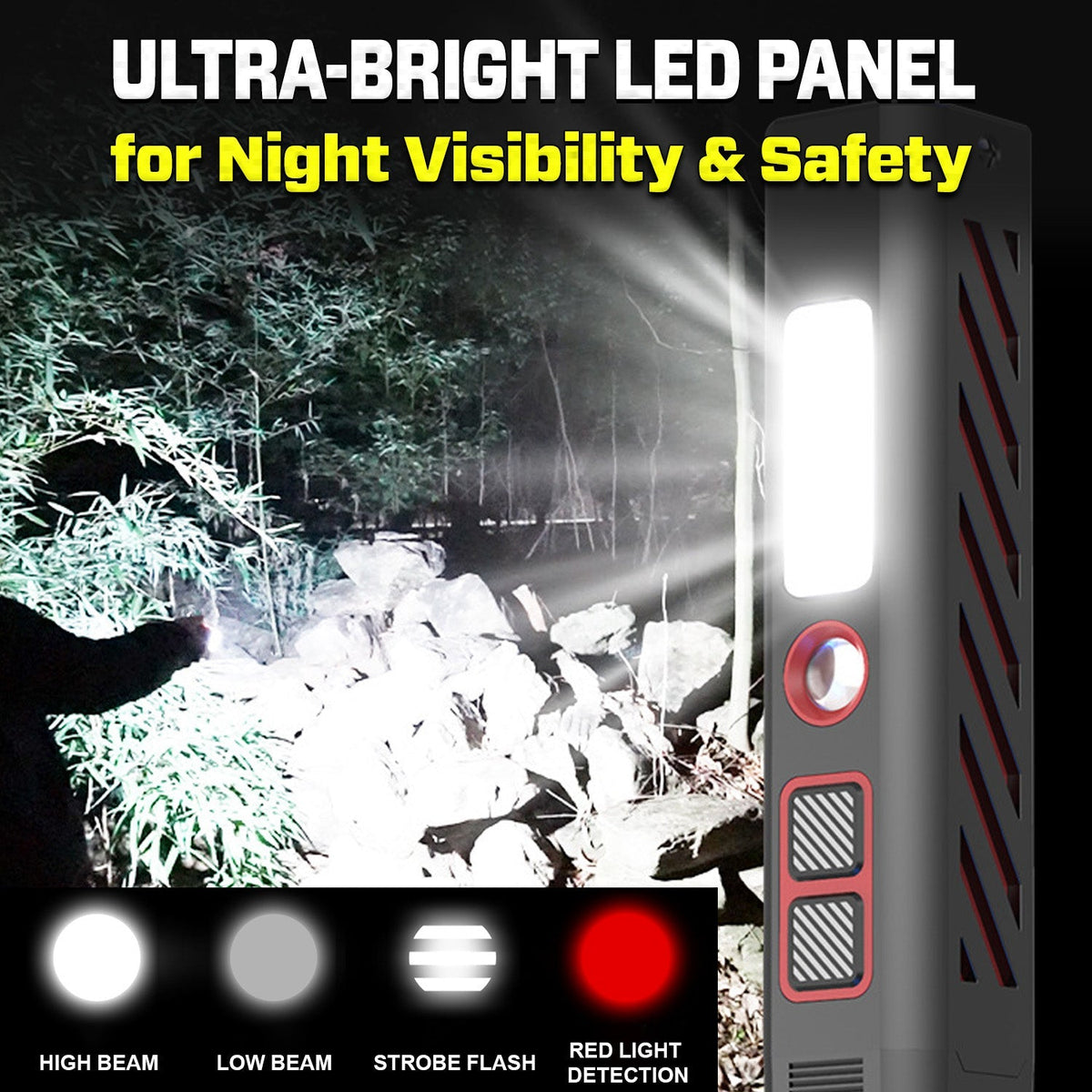 2026 Upgraded Tactical 5in1 Stun Survival Flashlight ⚡ One Tool, Total Protection