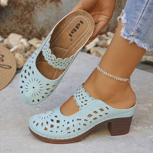 🔥Best Seller-Last Day Sale 60% OFF🔥Women's Breathable Cutout Mules - Women's Breathable Cutout Mules - Light & Airy Comfort